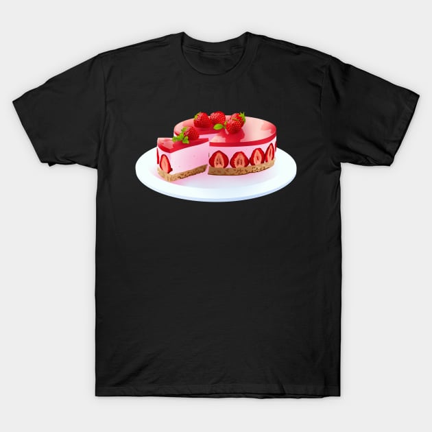 Sailor Chibi Moon Themed Cheesecake T-Shirt by ziafrazier